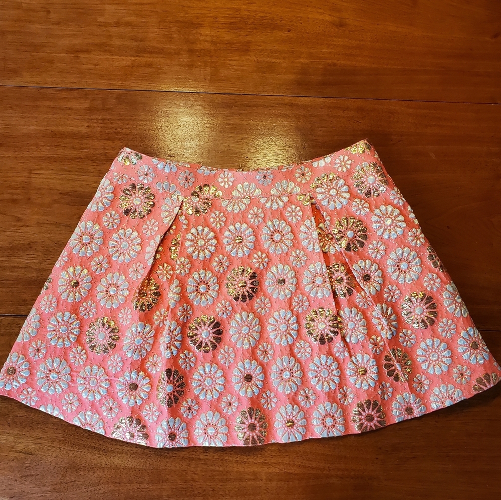 Envy bright orange/gold  mini skirt. Size L NWOT